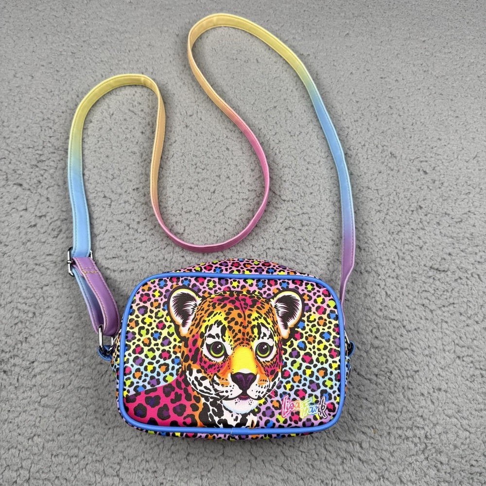 Loungefly Lisa Frank Hunter Rainbow Leopard Camera Crossbody Bag Purse